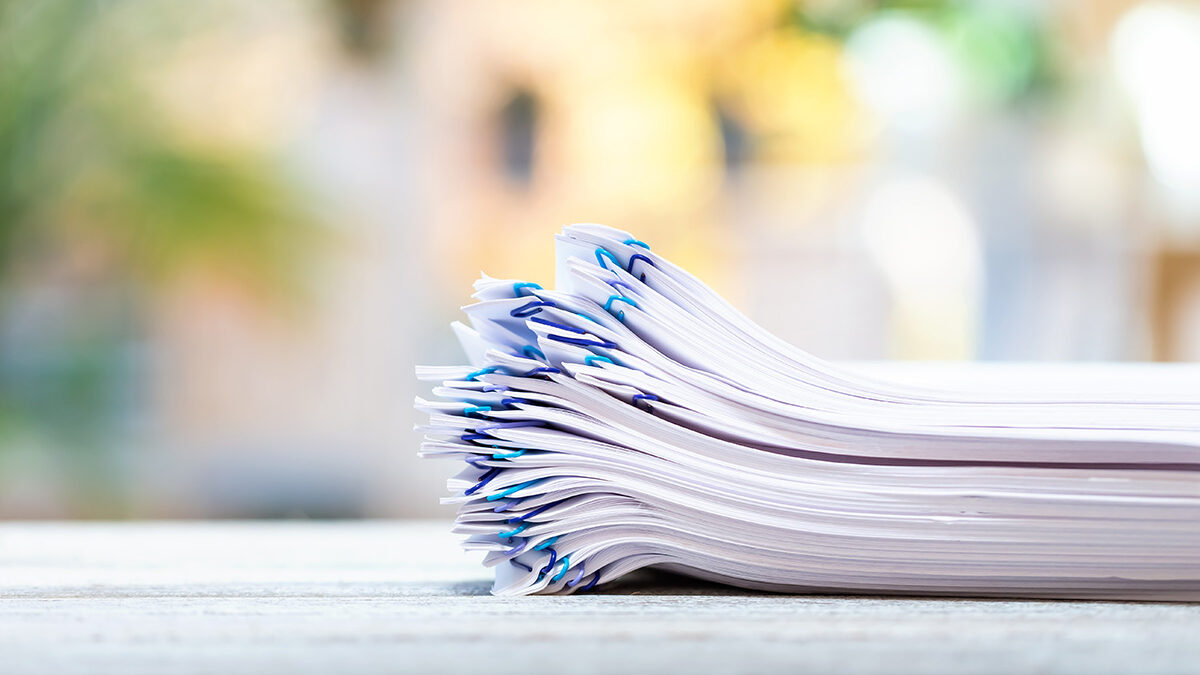 Stack of documents