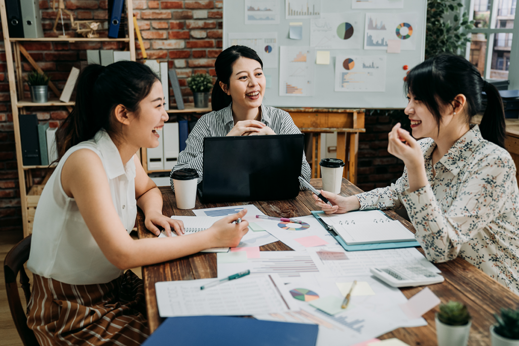 Asian ladies working