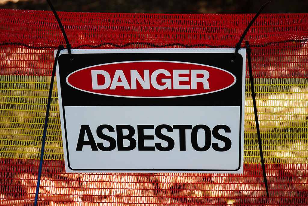 asbestos warning sign