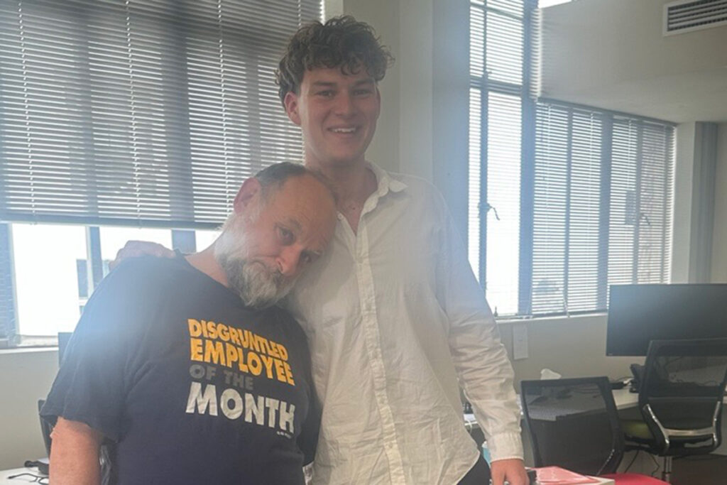 Toby and Bruce at Gilligan Sheppard office